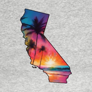 California State Beach Sunset T-Shirt